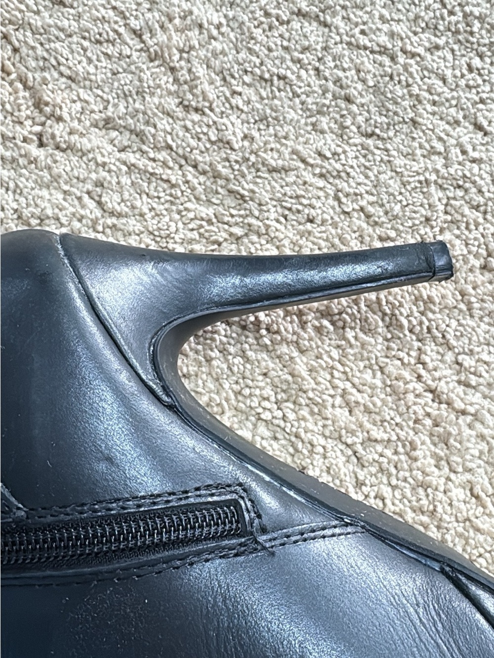Levity Black Heeled Knee-High Boots - Picture 8 of 10
